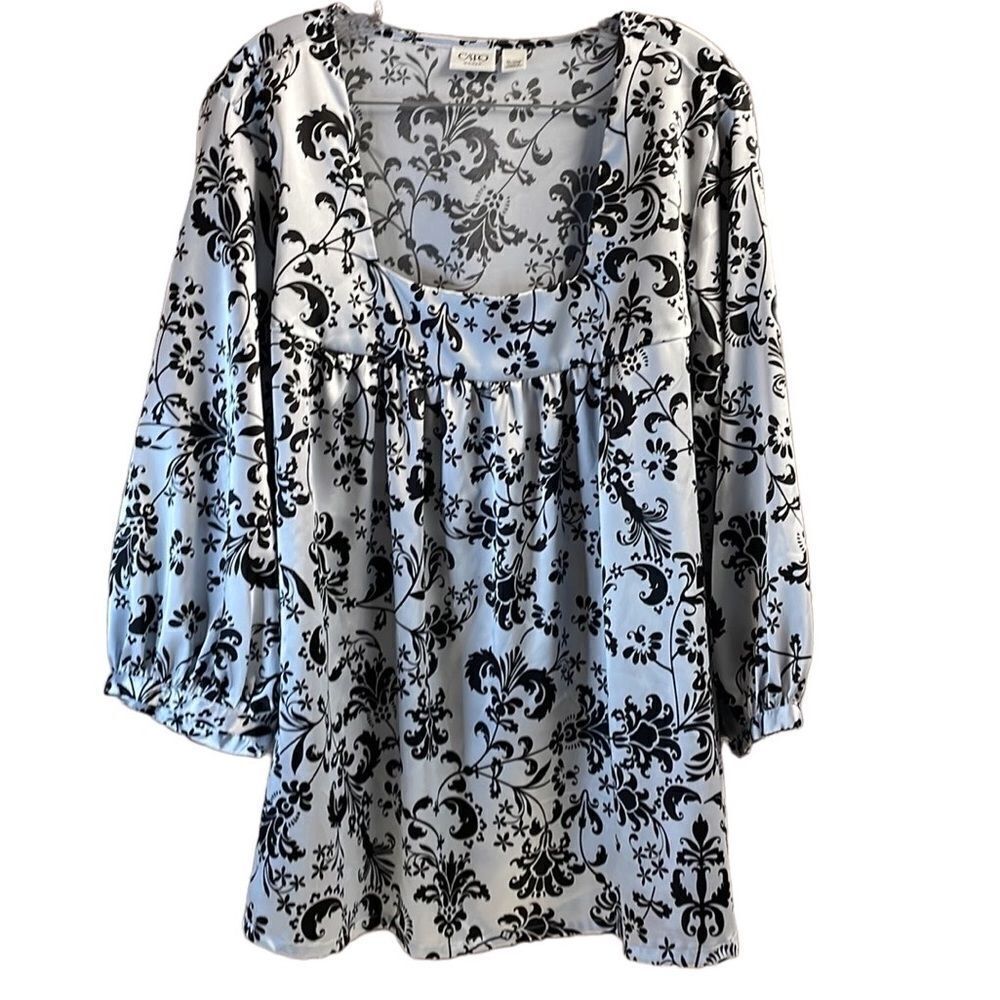 CATO Women’s Dressy Silky Feel Dress Blouse Squared Neckl  Barrel Sleeve 22/24W